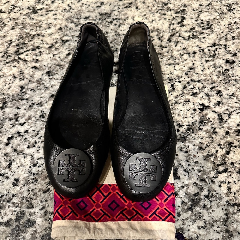 Tory Burch Black Ballet Flats